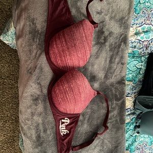 Maroon Victoria secret t shirt bra
